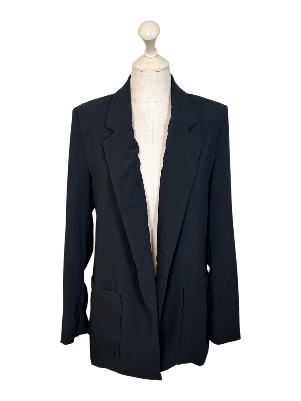 Jason Wu Classic Black Open-Front Blazer